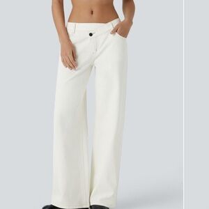 Halara Stylish Cream Wide-Leg Pants size M